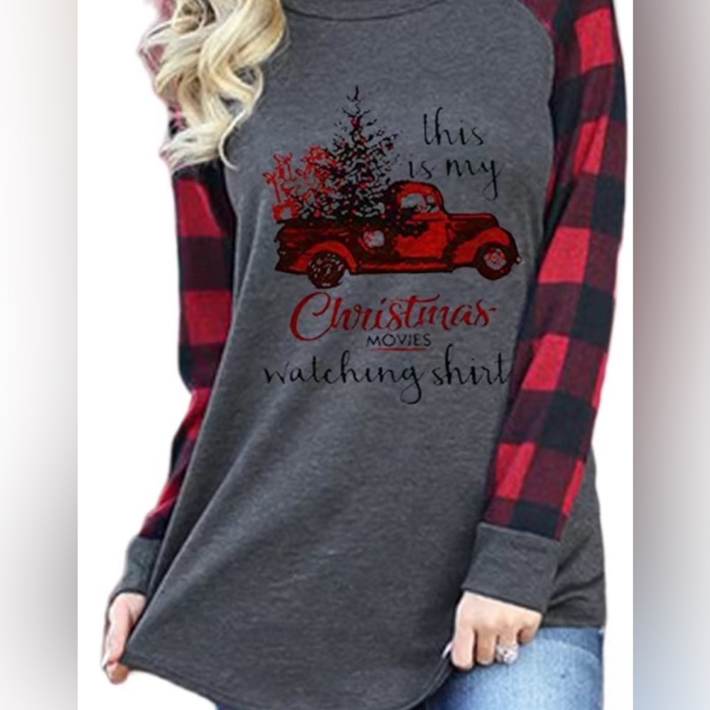 Christmas Movie Watching shirt M NWOT